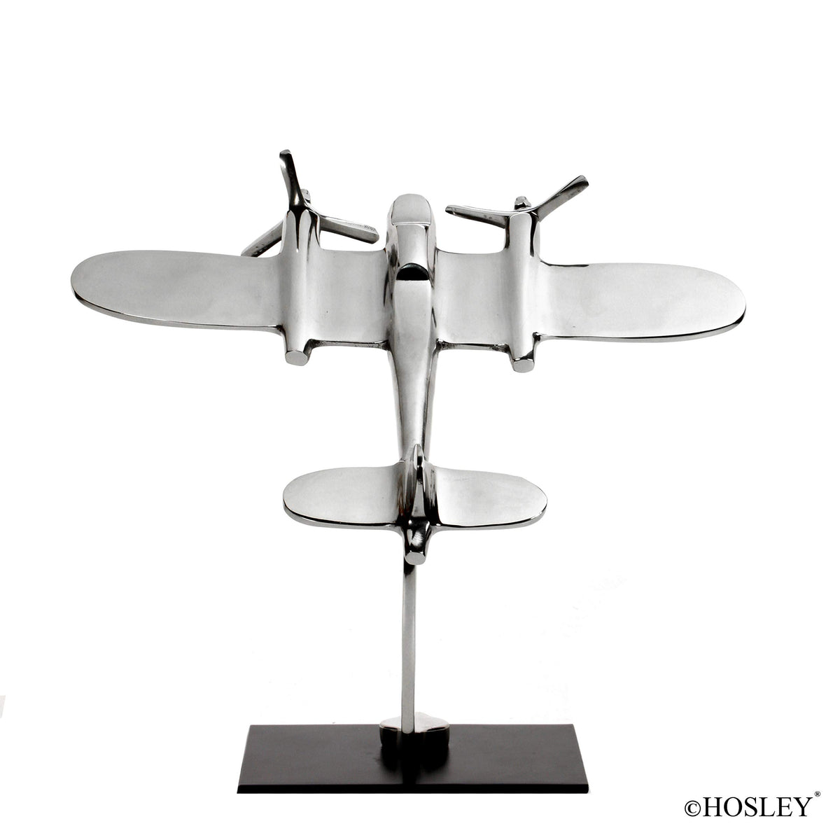 Hosley Mid-Century Modern Decorative Tabletop Sculpture Plane - Your Choice of Designs (B-Silver Plane)