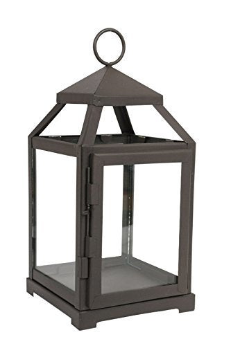 Set of 2 Clear Glass and Iron Classic Style Lantern 12 Inch High Ideal Gift for Weddings Festivities Parties Outdoor Activities Aromatherapy Spa Settings with Votive or LED W9