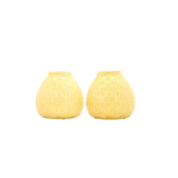 6.5 High Yellow Ceramic Table Top or Floor Vase. Ideal Gift for Wedding, Bridal, or Party O9