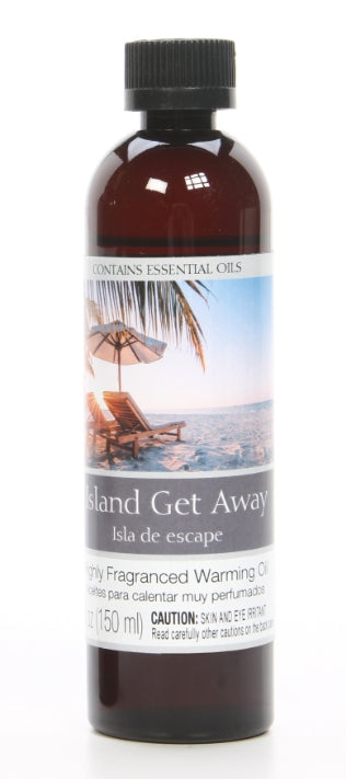 Island Getaway Fragrance Warming Oils, Set of 2, 5oz Each. Ideal Gift for Weddings, spa, Reiki, Meditation, Bathroom Settings.P1