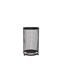 Iron Pillar Candle Holder/Sleeve, Black Color, 9.75 inches High