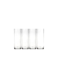 Set of 4 Clear Glass Vase for Roses Flowers 13.75 Inch High Ideal Gift or Use for Wedding Roses Flowers Floral Arrangements Spa Settings Aromatherapy Votive LED Candle Garden Setting O6