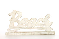 Hosley's Decorative Tabletop Beach Word Art- 16" Long. Ideal Gift for Wedding, Home, Party Favor, Spa, Reiki, Meditation, Bathroom Settings. O9