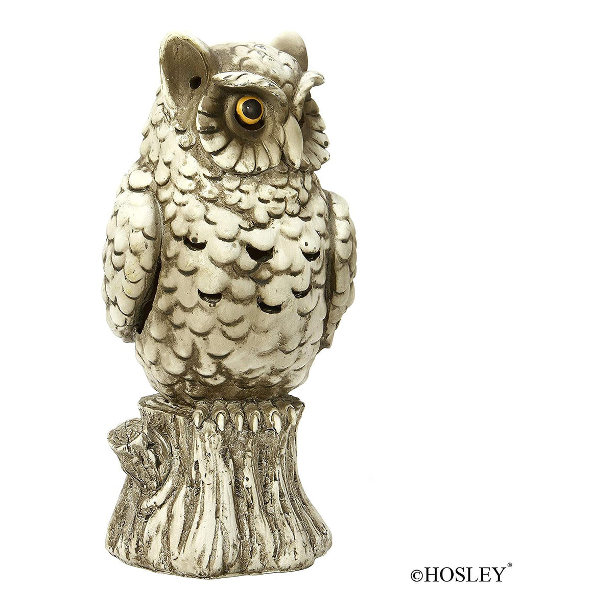 HOSLEY®  Resin Smoking Owl Incense Cone Holder, 10 inches High