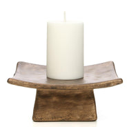 HOSLEY®  Ceramic Incense Cone or Pillar Candle Holders, Set of 4, 5.5 inches Long each, Square