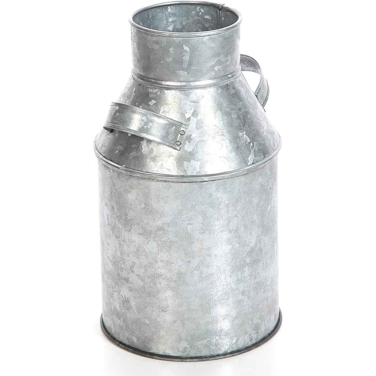 HOSLEY® Iron Galvanized Milk Can,  9.75 inches High