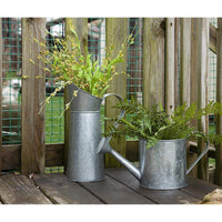 HOSLEY® Iron Galvanized Pitcher, Set of 2, 14 inches High each