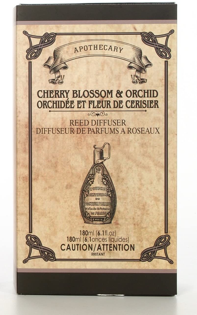 Apothecary Cherry Blossom & Orchid Glass Reed Diffuser