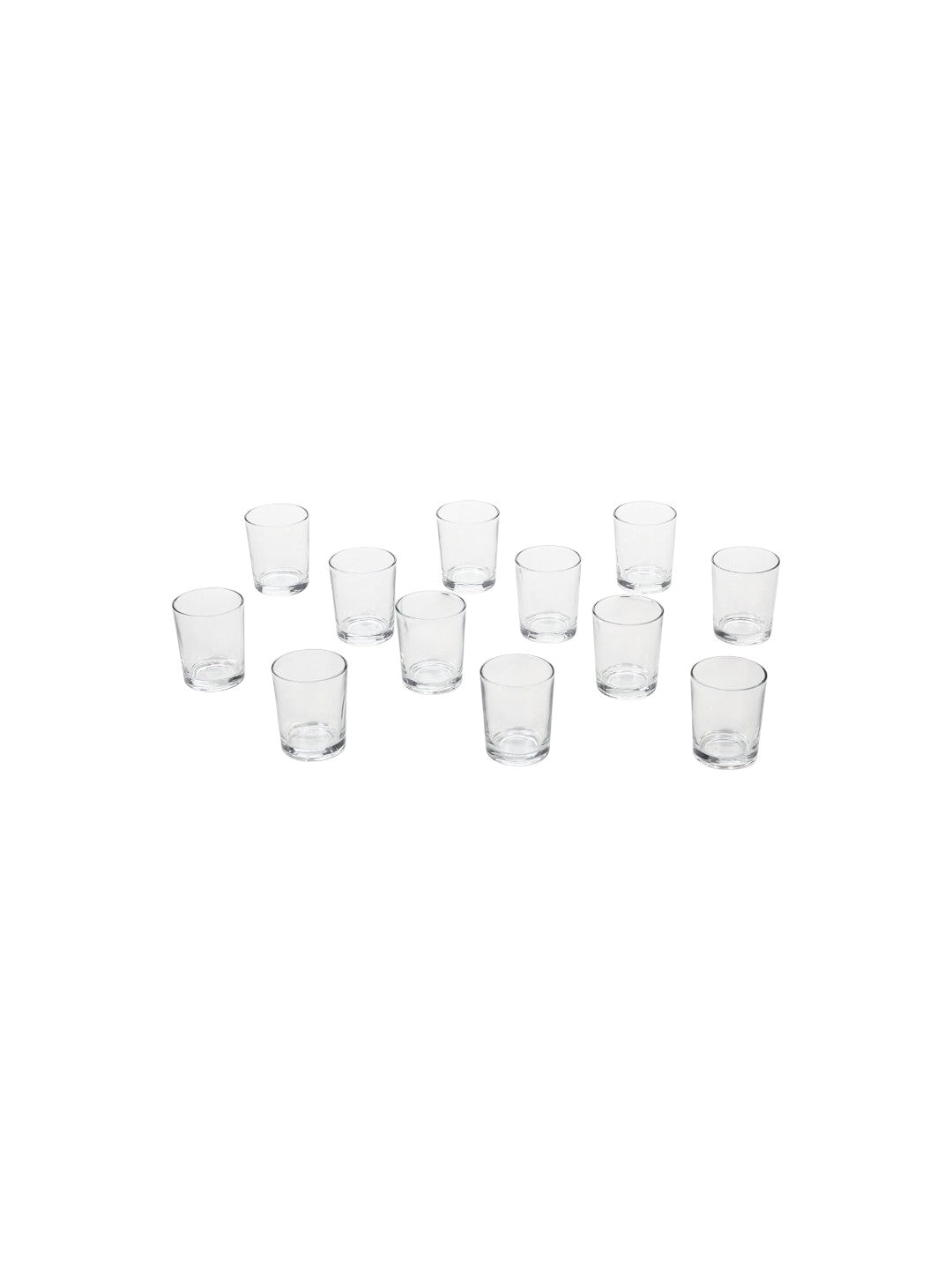 Clear Glass Tea Light Holder, Set of 24