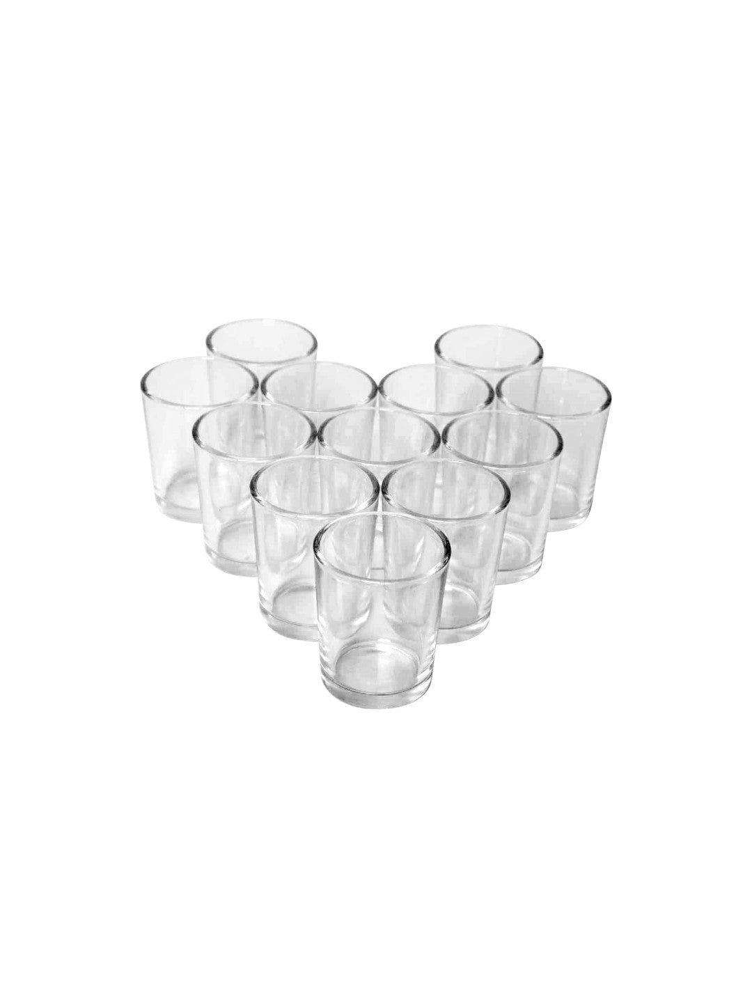 Clear Glass Tea Light Holder, Set of 24