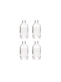 Essential Elegance: Set of 4 Diffuser Boston Round Style Glass Bottles (85ml) Perfect for Storing and Showcasing Your Favorite Essential Oils