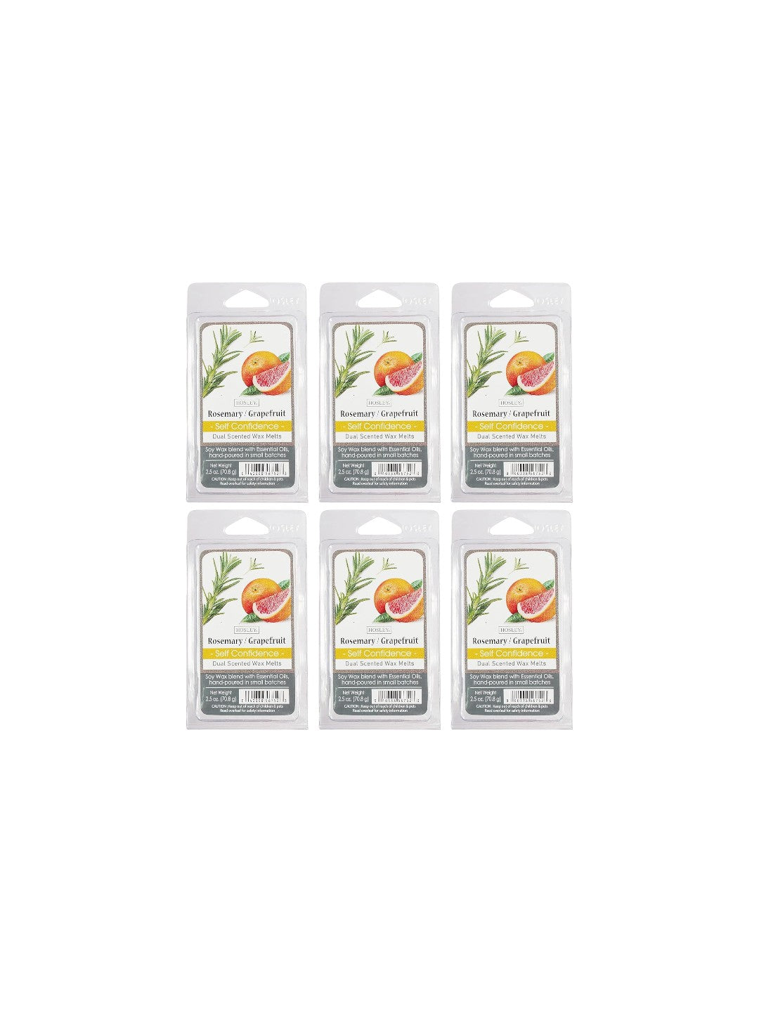 Rosemary Grapefruit  Wax Cubes,  Set of 6,  2.5oz each