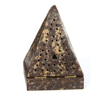 HOSLEY®  Soapstone Triangle Pyramid, Incense Cone Holder, 5 inches High