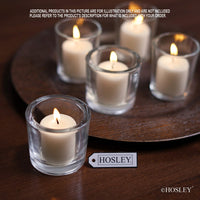 HOSLEY®  Glass Clear Chunky Candle Holders, Set of 24, 2.4inches High each