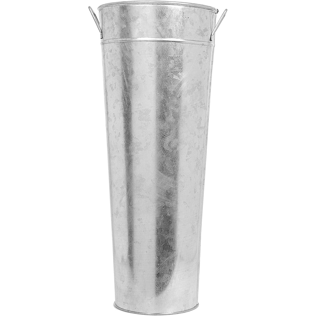 HOSLEY® Iron Galvanized Vase, 15 inches High