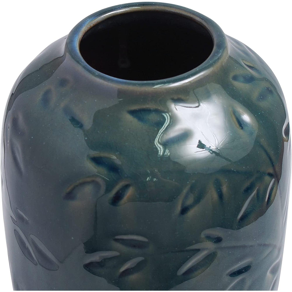 HOSLEY® Ceramic Vase,  Blue Glazed, 11 inches High