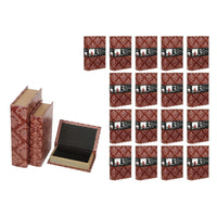 HOSLEY® Memory Book Boxes, Red color, Set of 3, 12" 10", 8" High,   Bulk Pack 18 sets