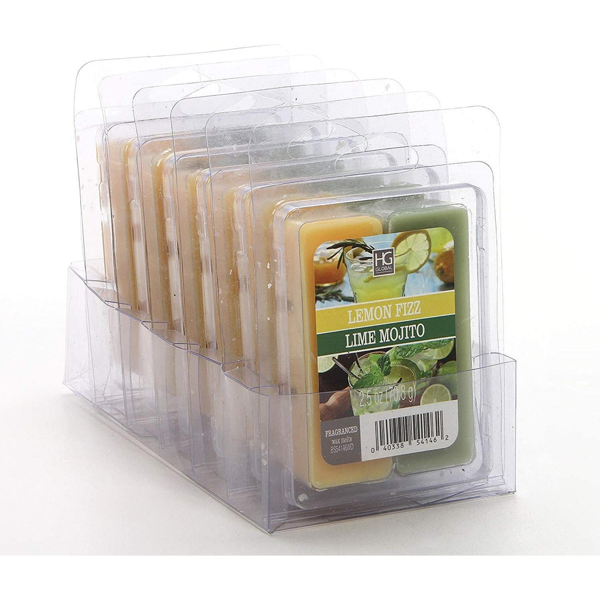 HOSLEY®  Dual fragrance Wax Cubes,  Lemon Fizz/Lime Mojito  Set of 6,  2.5oz each