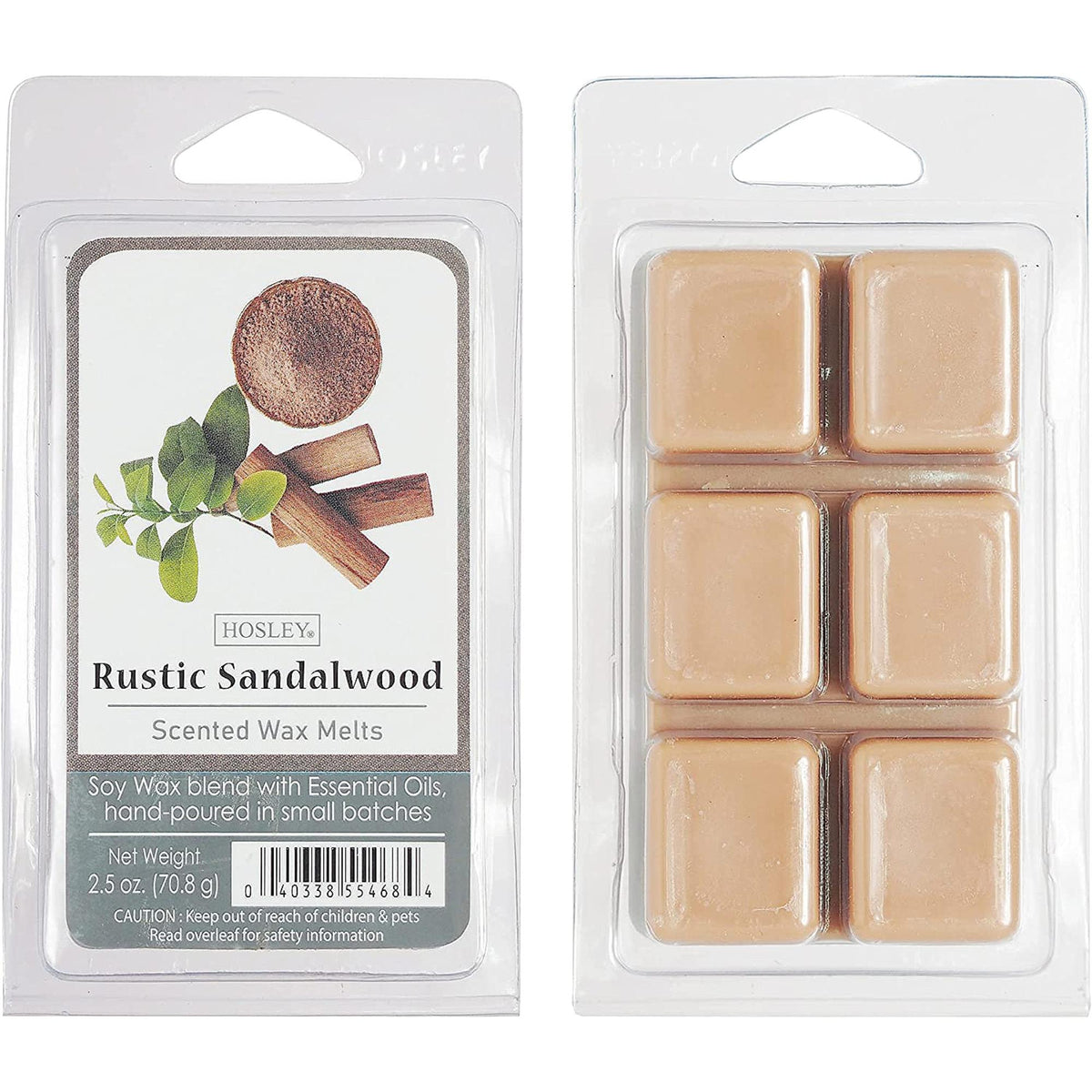 HOSLEY® Rustic Sandalwood Wax Cubes, Set of 6, 2.5oz each – The Hosley Store