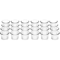 HOSLEY®  Clear Glass Tealight Holders, Oyster Cup Style , Set of 24, 2.5 inches Diameter each