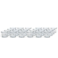 HOSLEY®  Clear Glass Tealight Holders, Oyster Cup Style , Set of 24, 2.5 inches Diameter each