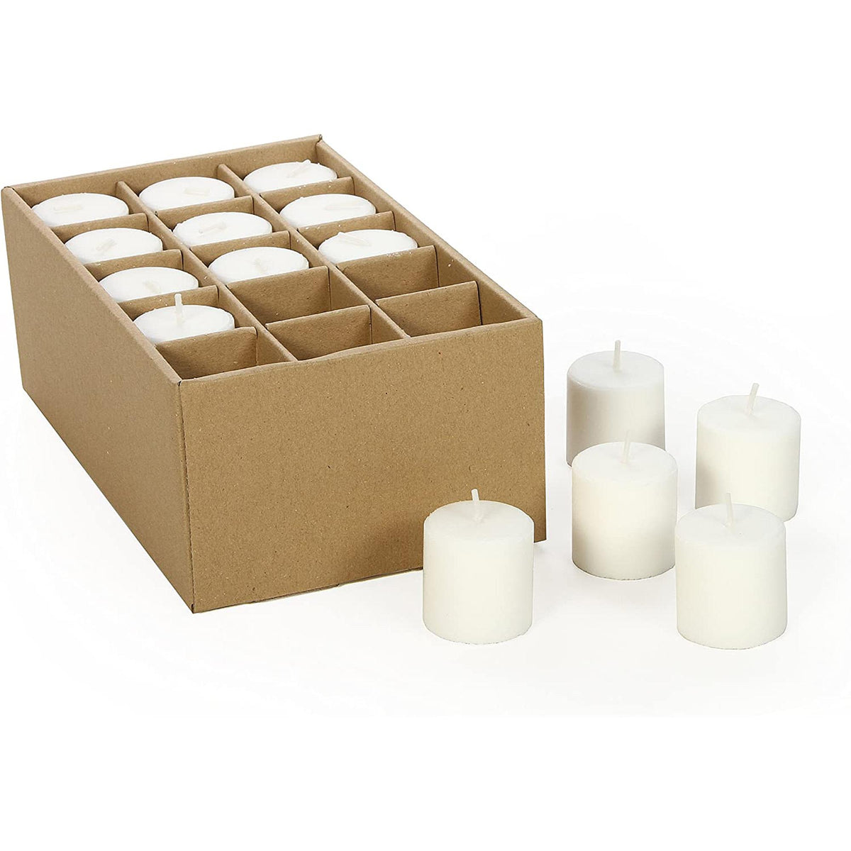 HOSLEY®  Unscented Votive Candles, White color, Set of 30