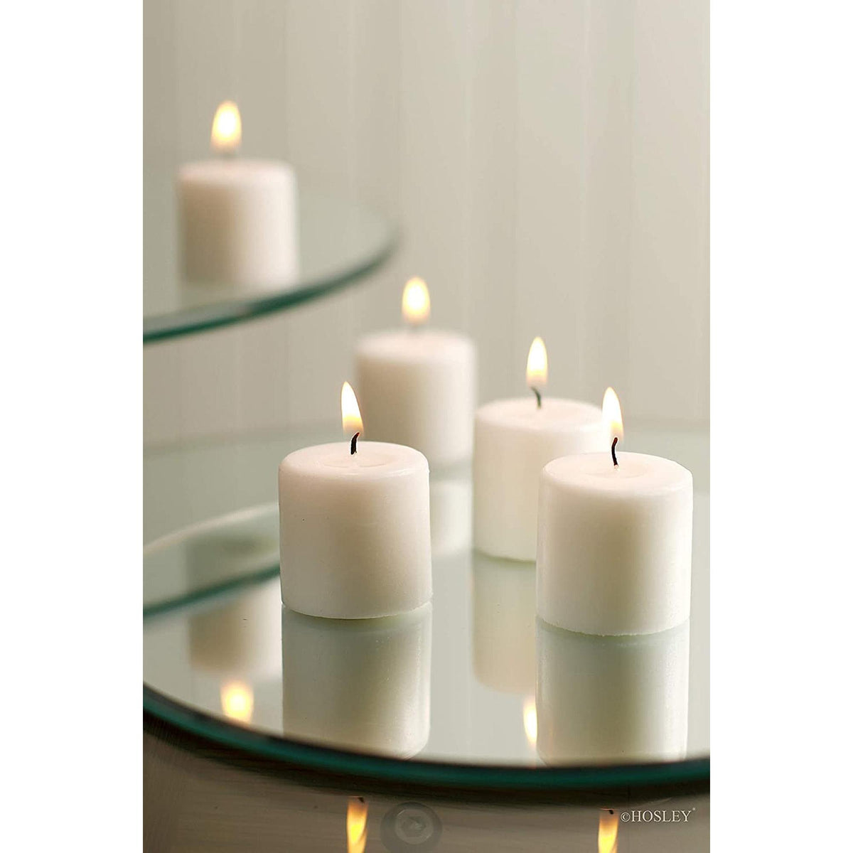 HOSLEY®  Unscented Votive Candles, White Color, Set of 240