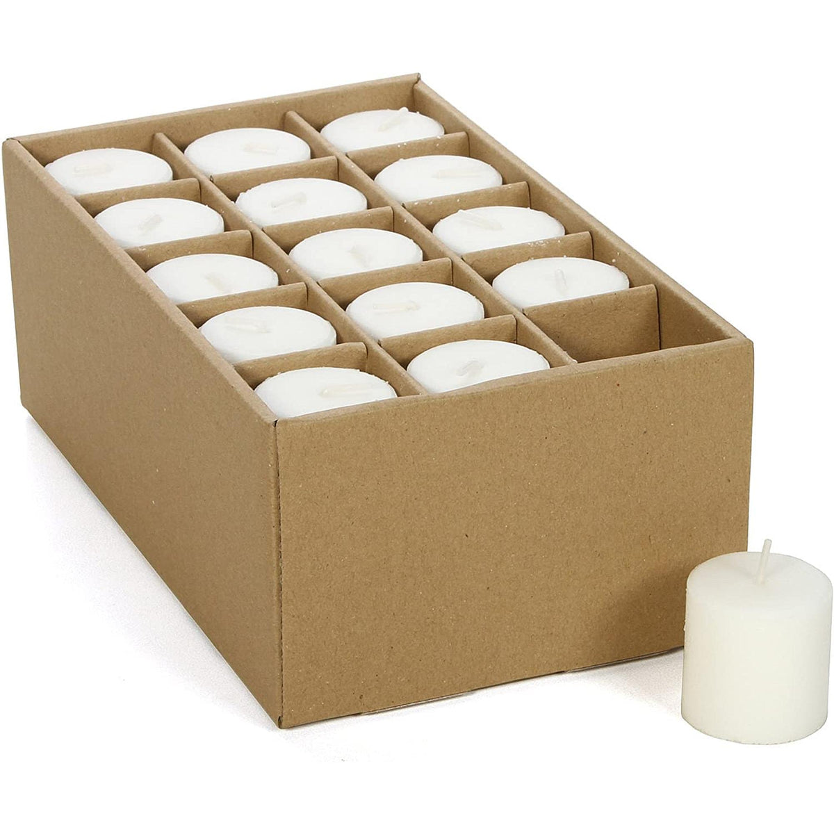 HOSLEY®  Unscented Votive Candles, White Color, Set of 360