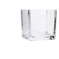 HOSLEY®  Square Vase / Candle Holder,  Clear Glass,  4 inches  SQ