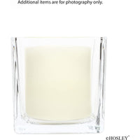 HOSLEY®  Square Vase / Candle Holder,  Clear Glass, Set of 2, 4 inches  SQ