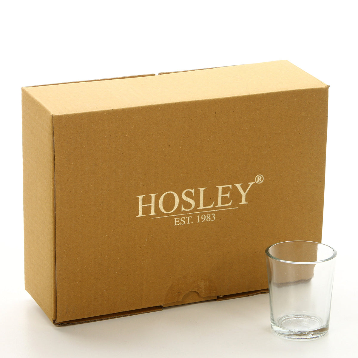 HOSLEY®  Clear Glass Tea Light Holder, Set of 24