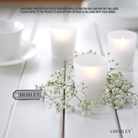 HOSLEY®   Glass Votive / Tealight Holder, Frosted White Finish,  Pack of 48