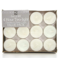 HOSLEY®  Tealight Candles in Clear Holder, Set of 48