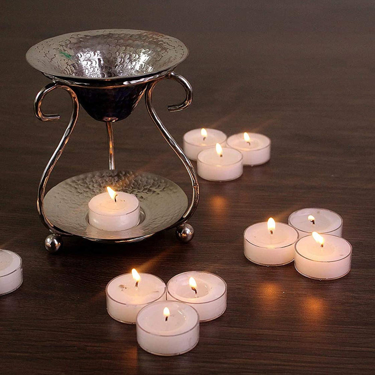 HOSLEY®  Tealight Candles in Clear Holder, Set of 48
