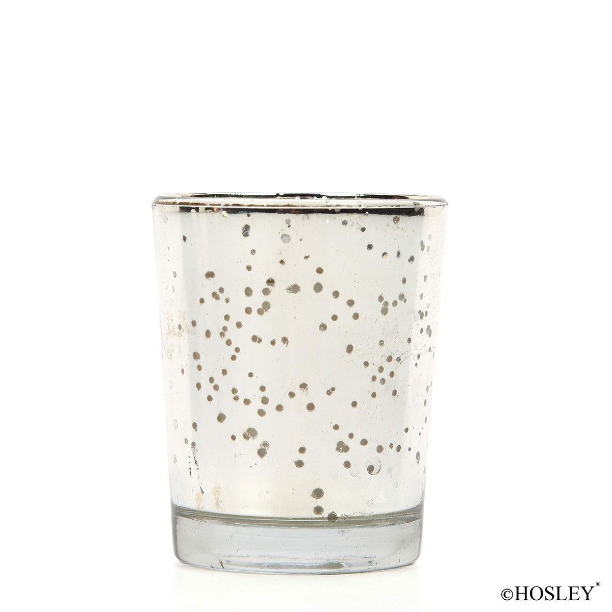 HOSLEY®  Mercury Glass Filled Sweet Pea Jasmine Fragrance Votive Candles, 6 Pack