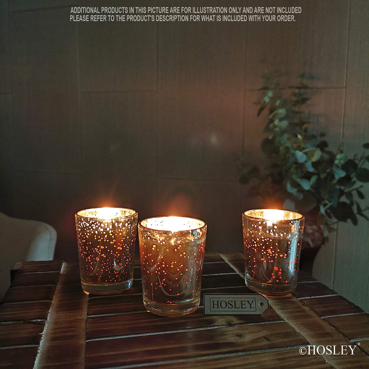 HOSLEY®  Glass Filled Scented Votive Candles, 6 Pack