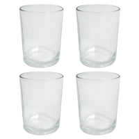 HOSLEY®  Clear Glass Votive Candle Holders, Set of 4, 3.8 inches High each