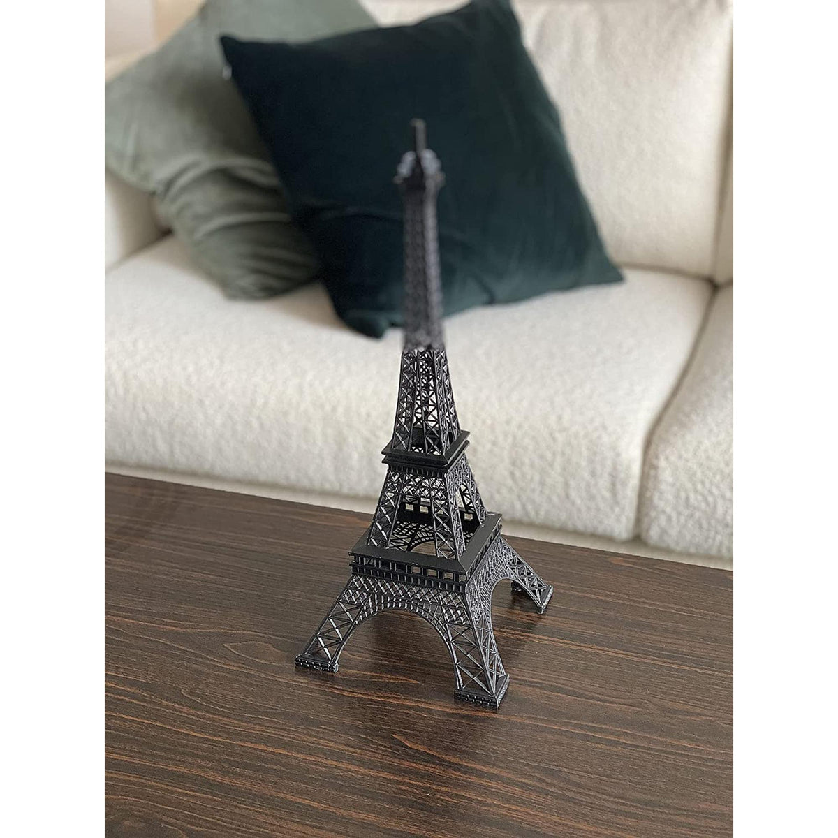 HOSLEY® Iron Eiffel Tower, Set of 2,  15 Inches Tall