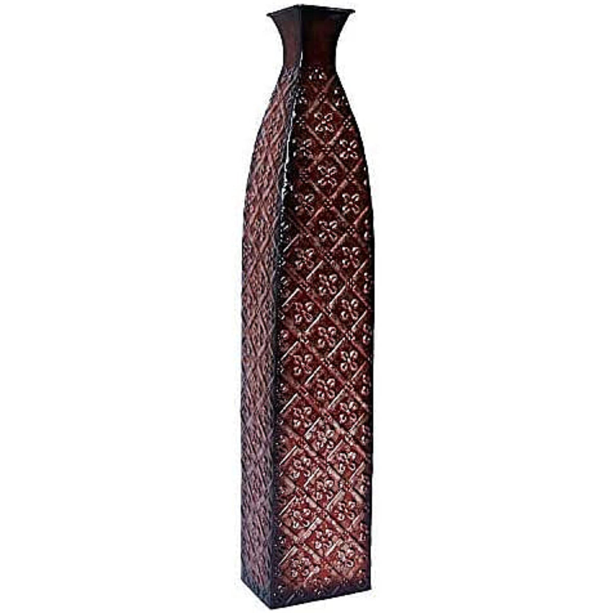 HOSLEY® Metal  Floor Vase, Red Color , 24.5 Inches High