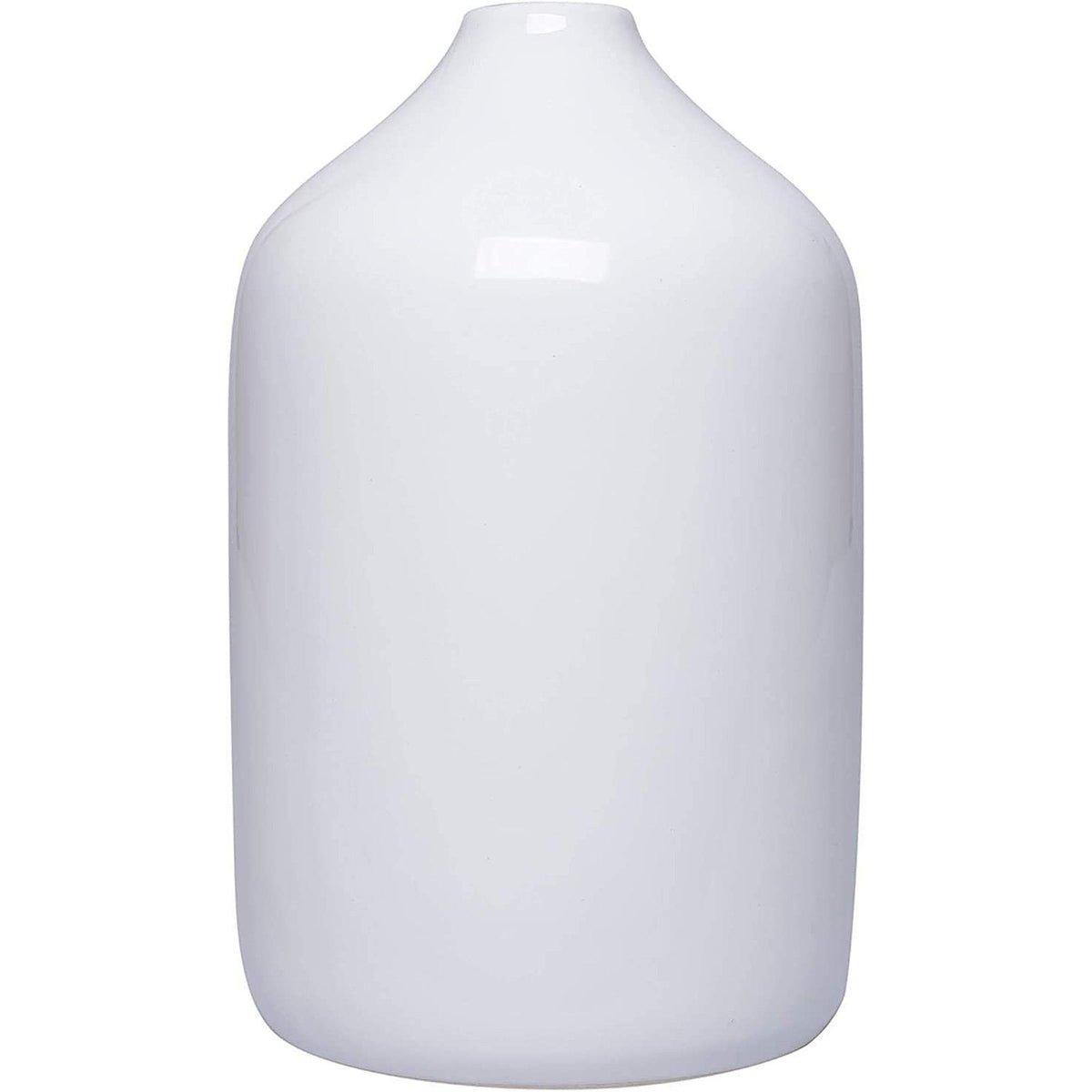 HOSLEY® Ceramic Vase,White Glazed, 8 inches High