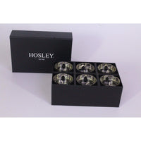 HOSLEY®  Silver Metallic Glass Filled Assorted Fragrance Votive Candles, Set of 6