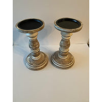 HOSLEY®  Wood High Candle Holder, Set of 2, 8 inches High each