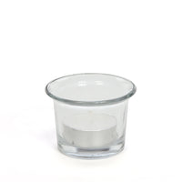 HOSLEY®  Clear Glass Tea Light Holders,  Oyster Cup Style, Set of 12, 2.5 inches Diameter each