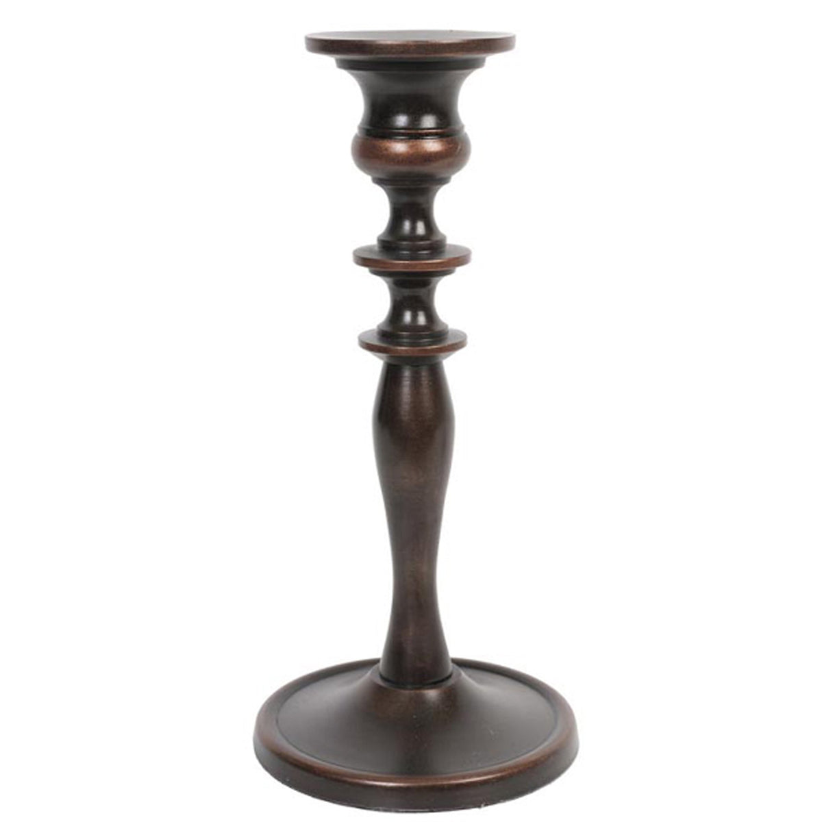 HOSLEY® Metal Taper Candle Holders, Antique Bronze Color, 8 inches High