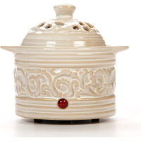 HOSLEY® Ceramic Electric Potpourri Warmer, Cream  Glazed, 5.5" High