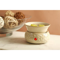 HOSLEY® Ceramic Electric Wax Warmer, Cream Glazed