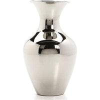 HOSLEY® Metal Vase,  Silver Finish, 8.25 Inches High