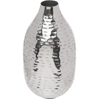 HOSLEY® Metal Vase, Silver Finish, 8.75 Inches High