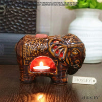 HOSLEY® Ceramic Oil Warmers, Elephant,   6 Inches Long