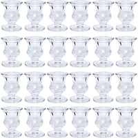 HOSLEY®  Clear Glass Taper Candle Holders, Set of 96, 2.5 inches High each